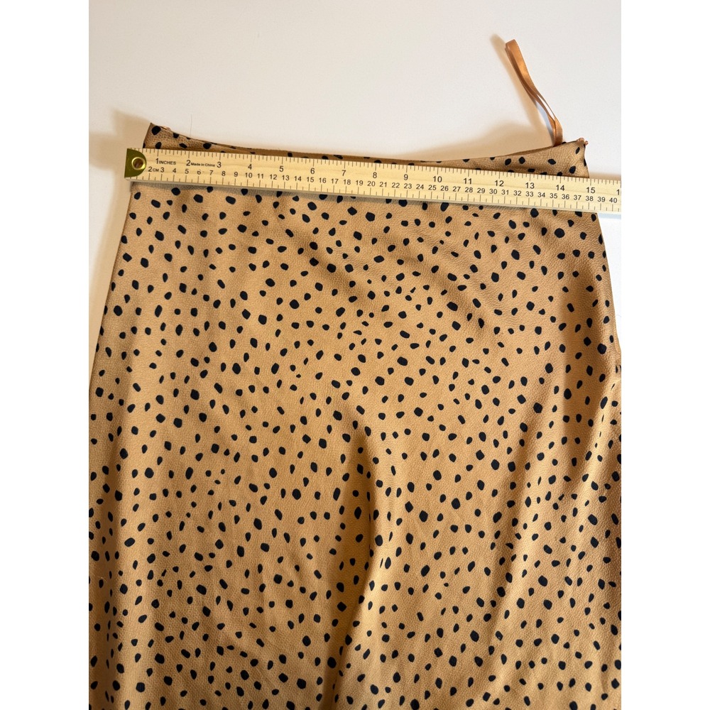 Cotton Candy LA Leopard Print Satin Midi Skirt Size M - Picture 3 of 8